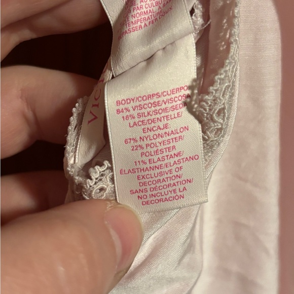 VICTORIA’S SECRET Baby Pink Lace Chemise Sleep Dress - Picture 8 of 8